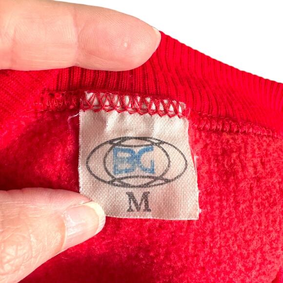 Vintage Red Isola 2000 French Ski Resort Crew Neck Sweatshirt Men's Size M - Picture 8 of 9